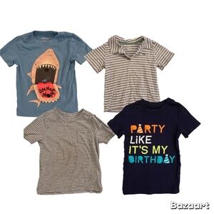 Blue and Gray Kids T-Shirt Set